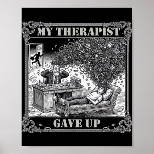 Poster Meu Terapeuta Desistiu Psicologia de Saúde Mental 