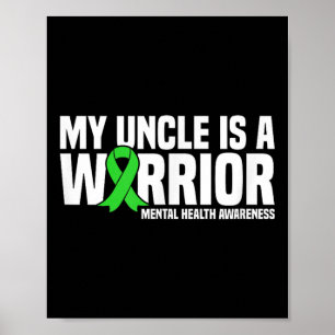 Poster Meu Tio É Um Guerreiro Fita Verde Saúde Mental A