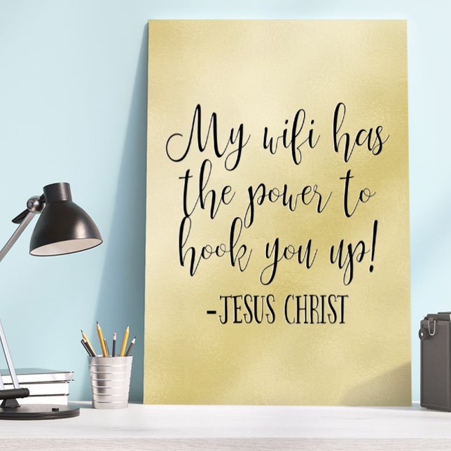 Poster Meu WiFi tem o poder do Cristo Jesus (Criador carregado)