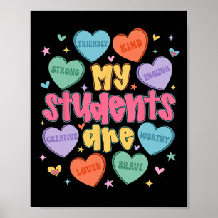 Poster Meus Alunos São Valentia Professora Mulheres Forte