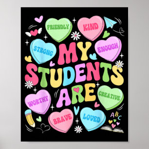 Poster Meus Alunos São Valentins Fortes e Gentis Professo