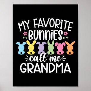 Poster Meus Bunnies Favoritos Me Chamam De Avó Páscoa Mãe