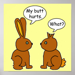 Pôster Meus danos do bumbum! Coelhos