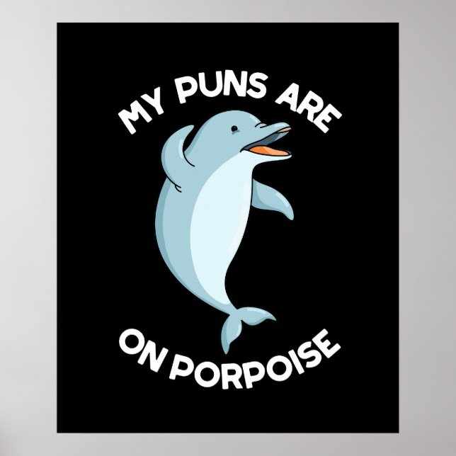 Poster Meus Peitos Estão Em Porpoise Engraçados Animais E (Frente)