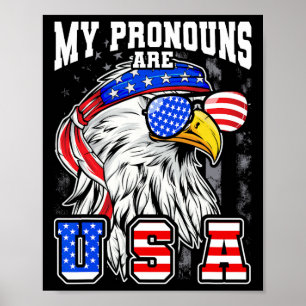 Poster Meus Pronunciantes São Usa Águia Americana Engraça