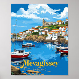 Poster Mevagissey England Vintage Art Viagem