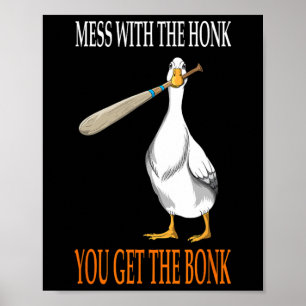 Poster Mexa Com O Ganso Honk Jogo Gamer Clube De Madeira