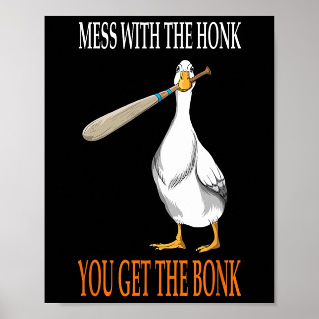 Poster Mexa Com O Ganso Honk Jogo Gamer Clube De Madeira (Frente)
