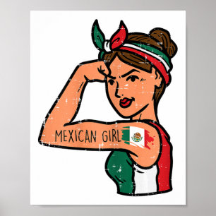 Poster Mexicana Mujer Rosie Riveter Cinco De Mayo Fie