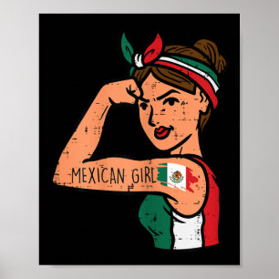 Poster Mexicana Mujer Rosie Riveter Cinco De Mayo Fie