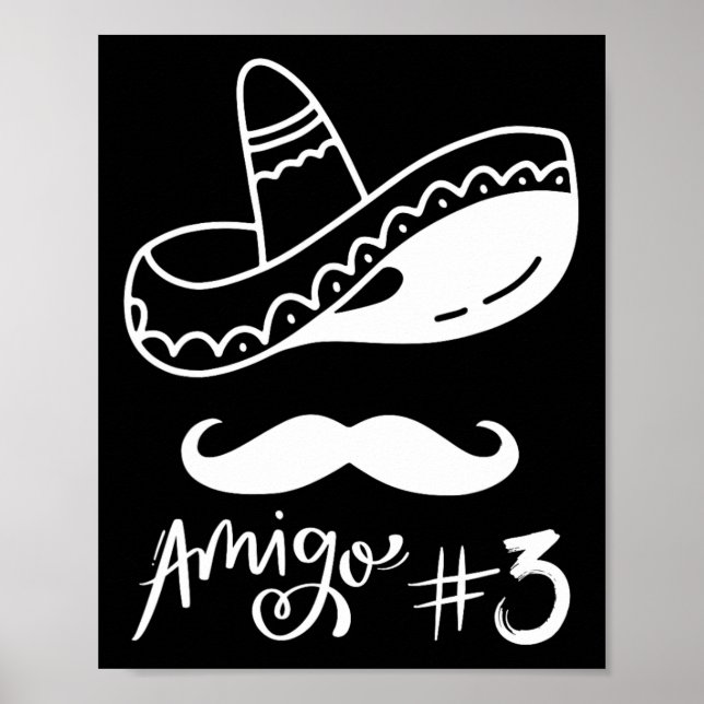 Poster Mexicano Amigo #3 Correspondendo Cinco De Mayo - H (Frente)