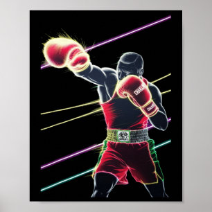 Poster Mexicano Boxing Neon