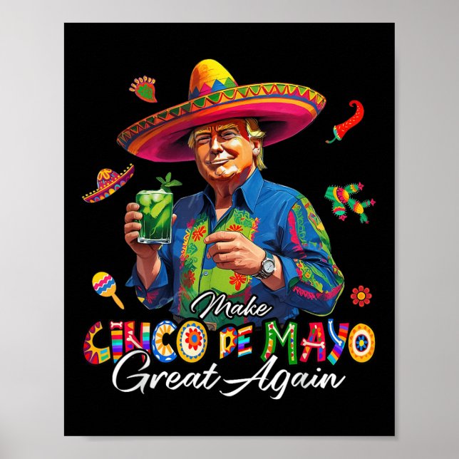 Poster Mexicano Faça Cinco De Maio Grande Novamente Engra (Frente)