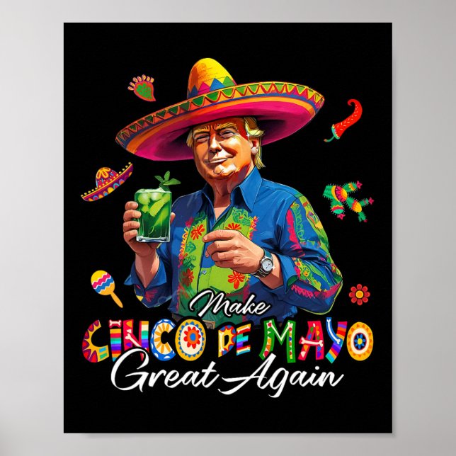 Poster Mexicano Faça O Cinco De Mayo Grande Novamente Eng (Frente)
