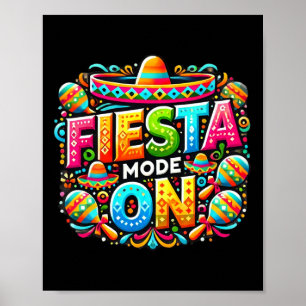 Poster Mexicano Fiesta Camisa Cinco De Mayo Hispânico Her