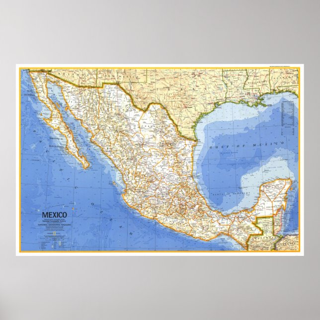 Poster "México: 1973 Classic MAP ... (Frente)