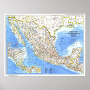 Poster "México/América Central: 1980 MAPAS detalhados