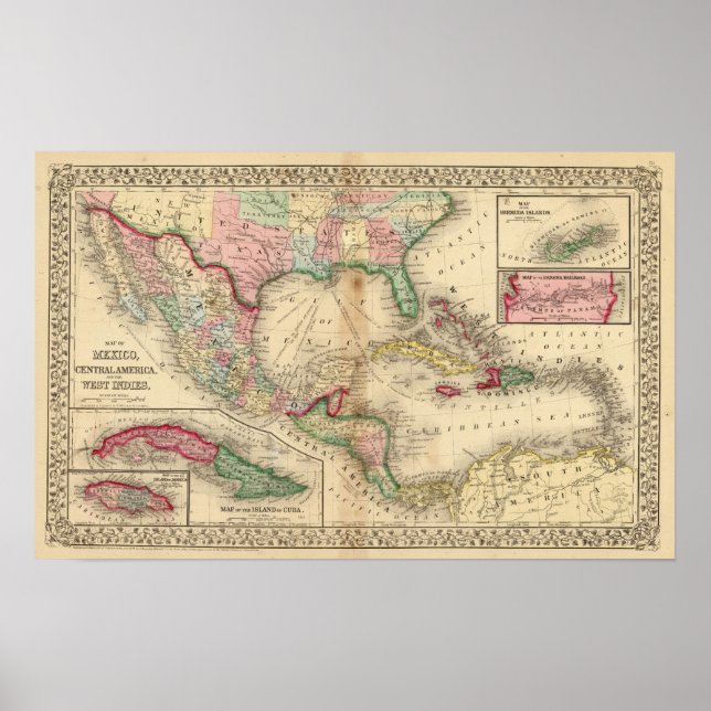 Poster México, América Central, Índias Ocidentais (Frente)