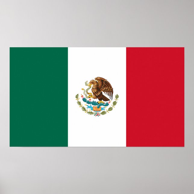 Pôster México - Bandeira Mexicana (Frente)