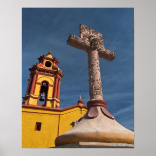 Pôster México, Bernal. Vista de Iglesia de San Sebastian