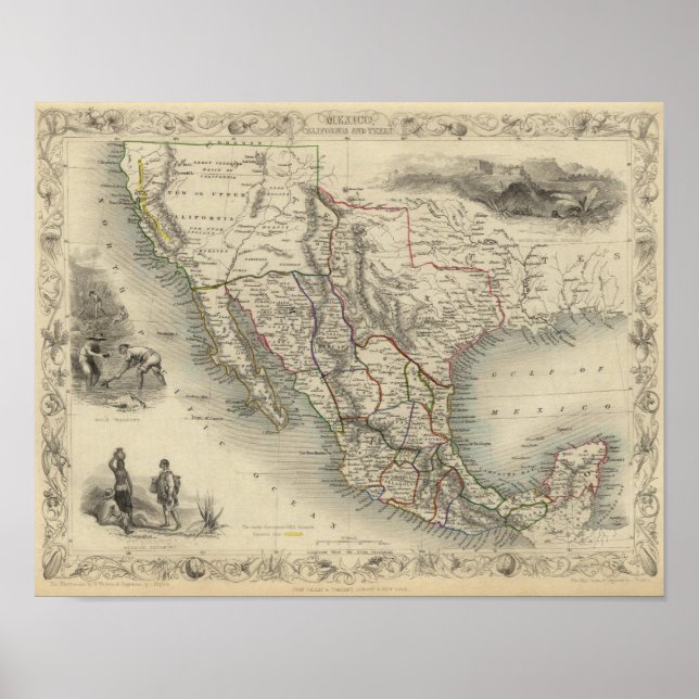 Poster México, Califórnia e Texas (Frente)