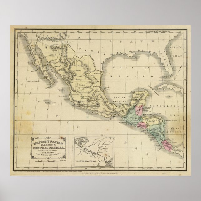 Poster Mexico, Central America (Frente)