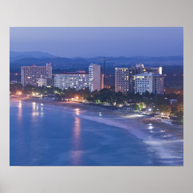 Pôster México, Guerrero, Ixtapa. Hotéis Ixtapa junto (Frente)