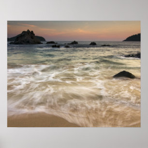 Pôster Mexico, Guerrero, Zihuatanejo. Surf along