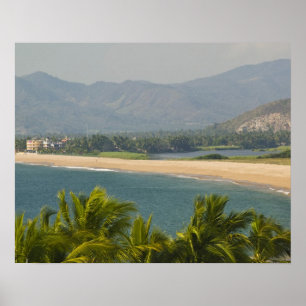 Pôster México, Jalisco, Barra de Navidad. Praia da Cidade
