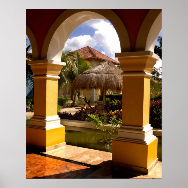 Pôster México, Mayan Riviera, arquitetura em Iberostar (Frente)