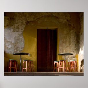 Pôster México, Oaxaca, Tarde - Sol acende varanda de