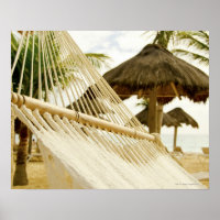 México, Playa Del Carmen, hammock na praia