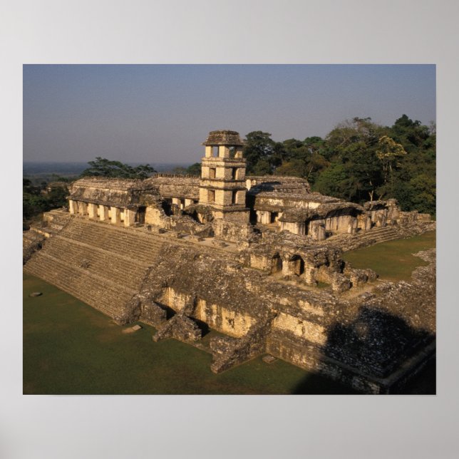 Pôster México, Província de Chiapas, Palenque, Palácio (Frente)