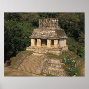Pôster México, província de Chiapas, Palenque, Templo d