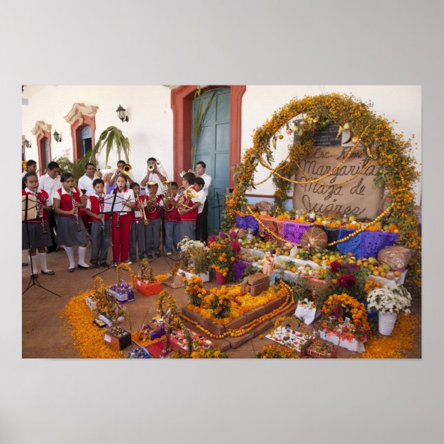 Pôster México, Província de Oaxaca, Ocotlan, estudantes (Frente)