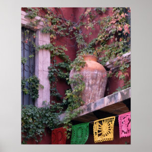 Pôster México, San Miguel de Allende, Ivy, pote de argil