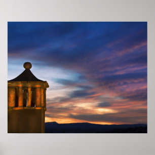 Pôster México, San Miguel de Allende. Pôr do sol sobre