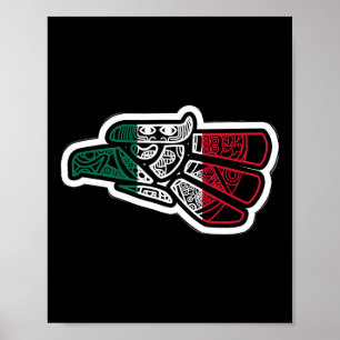 Poster México Vintage Orgulho de Bandeira Mexicano Hecho