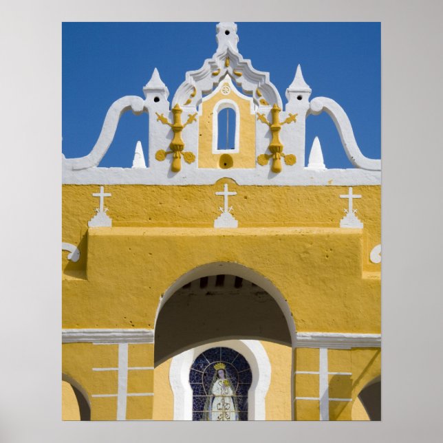 Pôster México, Yucatan, Izamal. O Convento Franciscano (Frente)