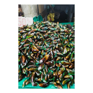 Pôster Mexilhões Verdes Lábios Para Venda Glossy