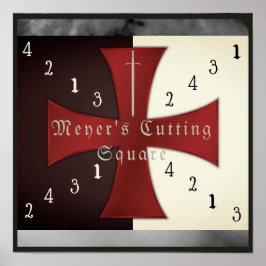 Poster Meyer's Cutting Square - Templar Cross