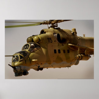 Pôster Mi-35 Espingarda de helicóptero Hind
