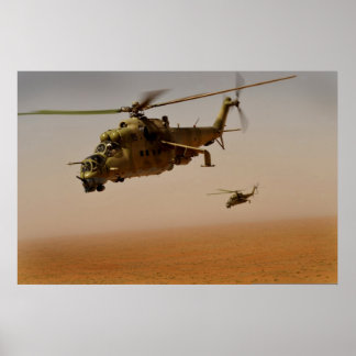 Poster MI-35 Hind Helicopters