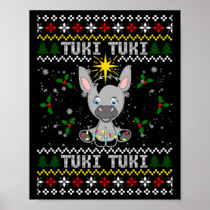 Poster Mi Burrito Sabanero México Tuki Donkey Xmas Ugly S