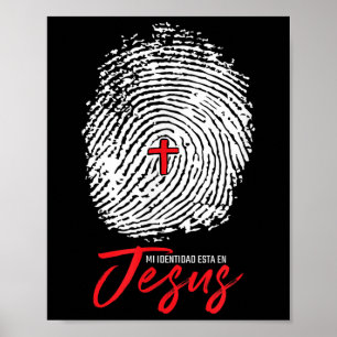 Poster Mi Identidad En Jesus Faith Camisetas Inspiraciona