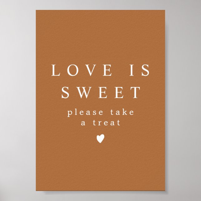 Poster MIA Boho Terracotta Love is Sweet Take a Tratat (Frente)