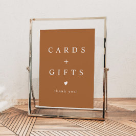 Poster MIA Boho Terracotta Queimou Cartões Laranja e Pres