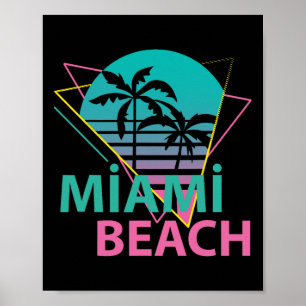 Poster Miami Beach Flórida Orgulhoso Floridiano Retro Pal