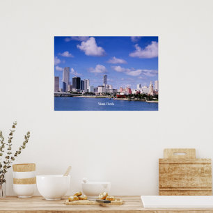 Poster Miami, Florida Skyline