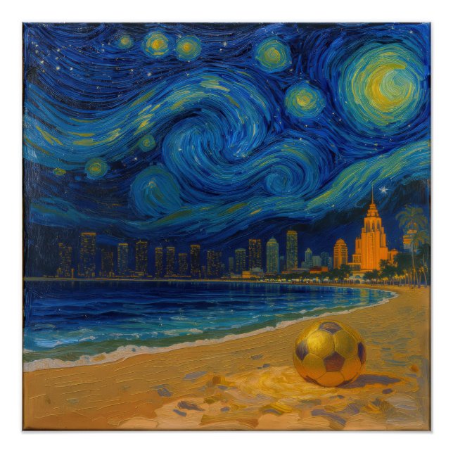 Pôster Miami Golden Shore Futebol Fino  (Frente)